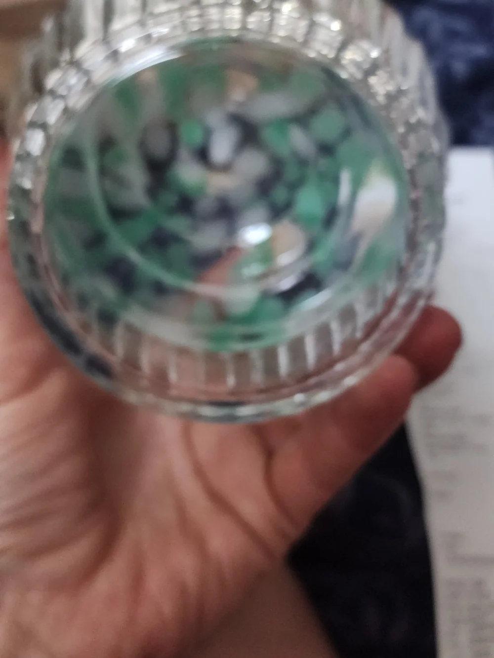 Glass Decorative Cupcake Jar with Mint Green Accent Lid - Home Accents